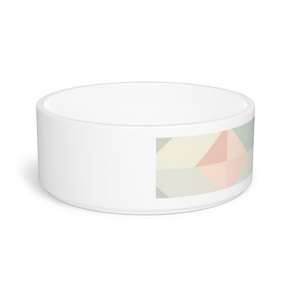 Chic Pastel Geometric Pet Bowl