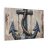 Nautical Anchor and Rope — Canvas Wall Art — Side Profile & Stretched Corner Detail