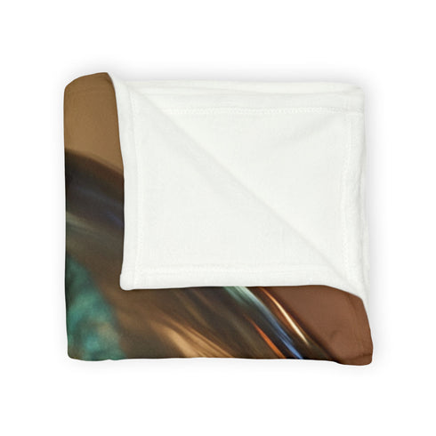 Glass Eye Watching Galactic Core — Plush Fleece Throw Blanket — Product Detail View 11