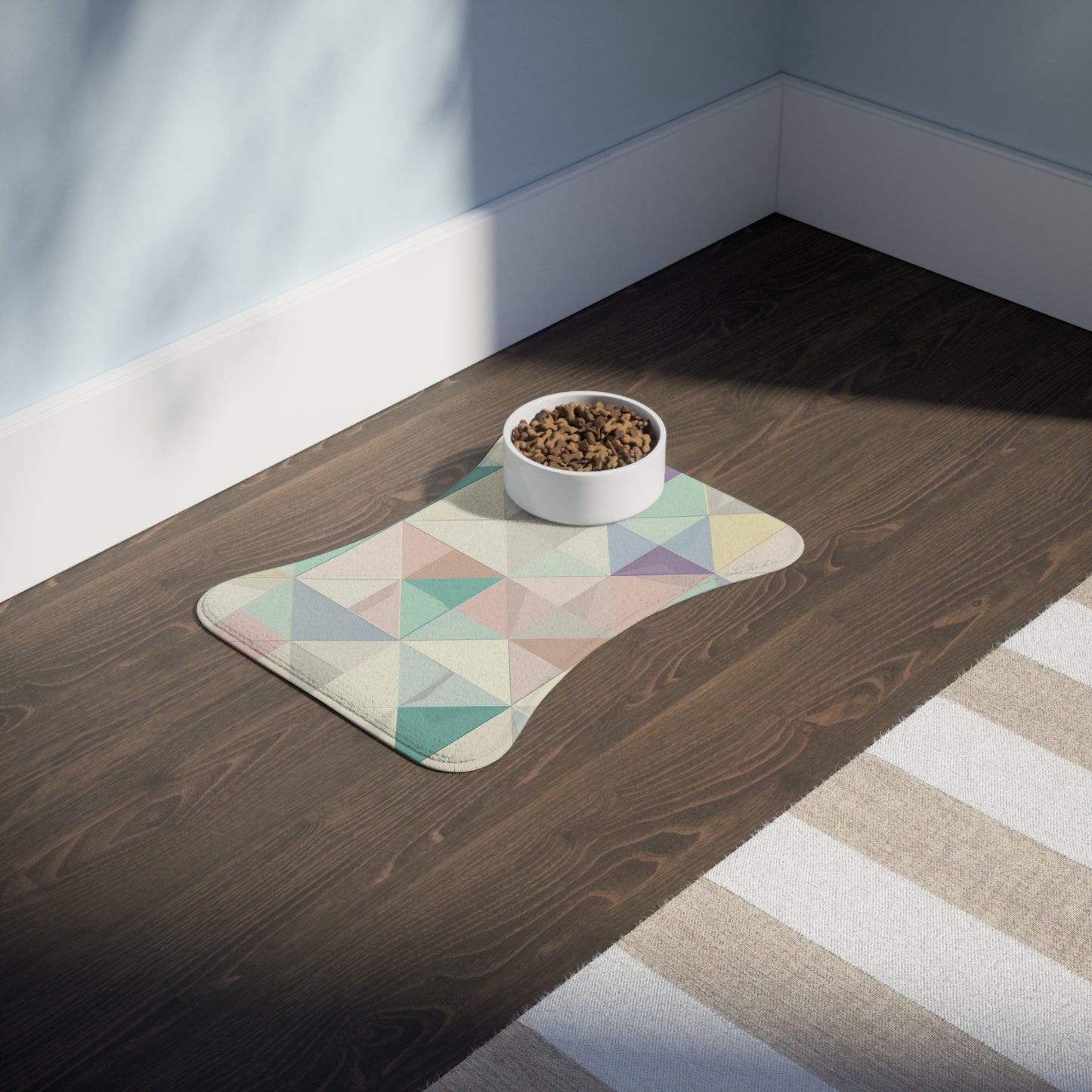 Chic Geometric Pet Feeding Mat