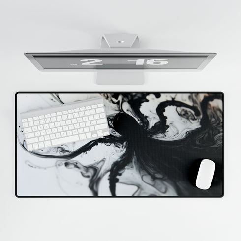 Shadow Creature Rising from Ink Puddle — XL & XXL Desk Mat — Product Detail View 5