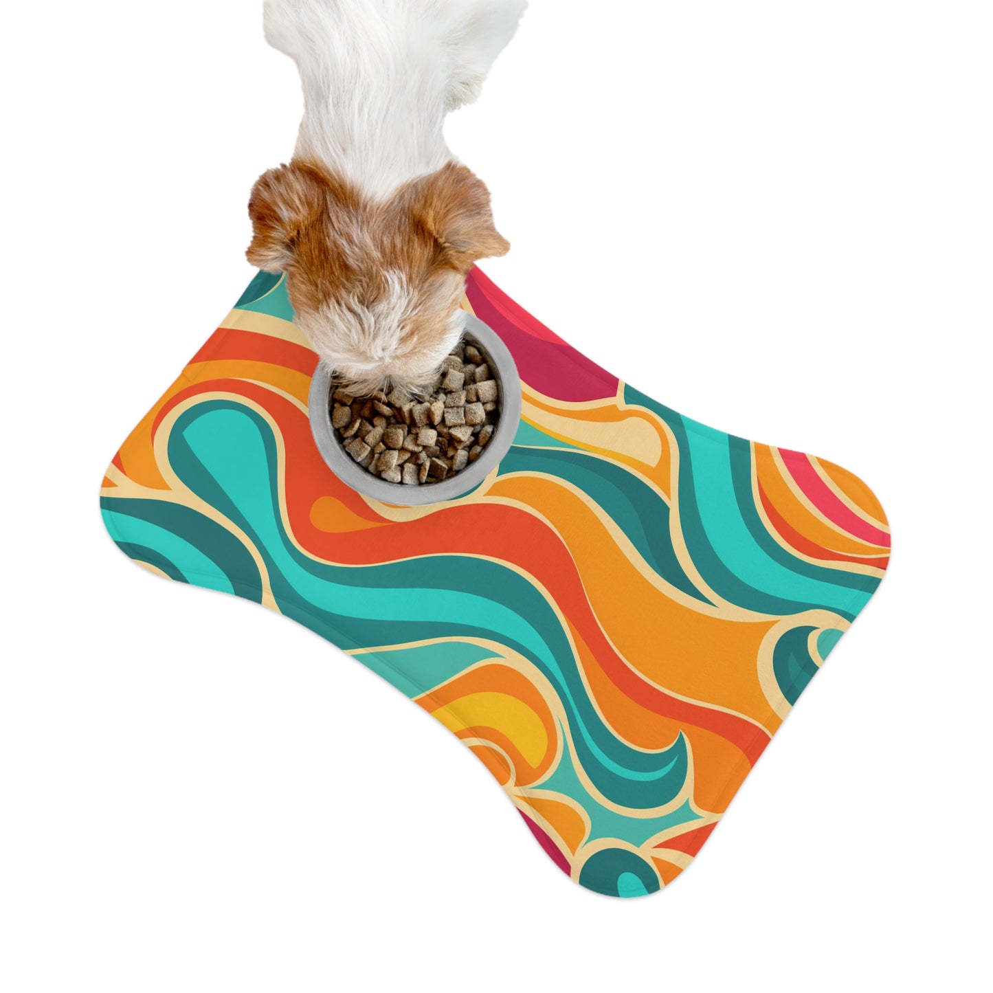 Wave Pattern Pet Feeding Mat