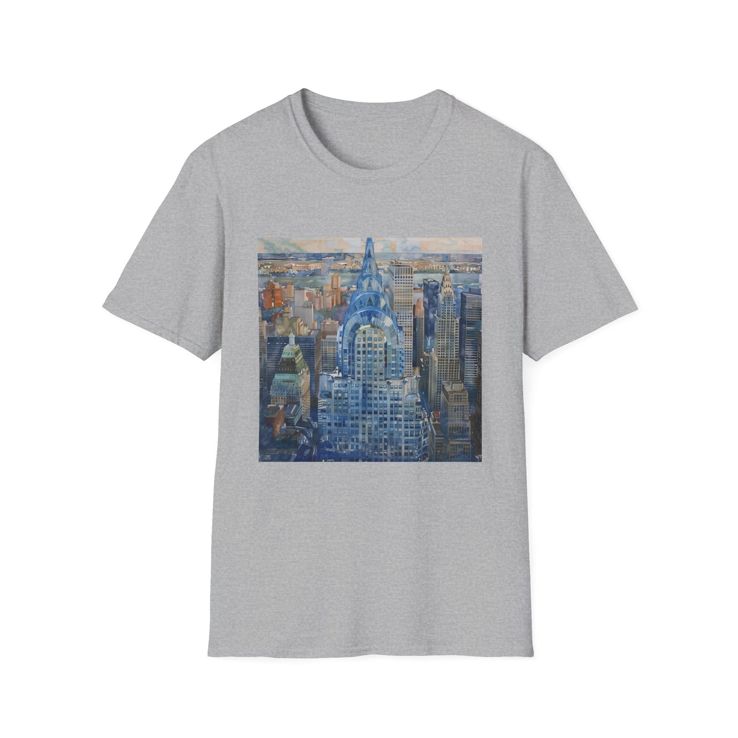 ## Art Deco on the Skyline: Chrysler Building Watercolor T-shirt