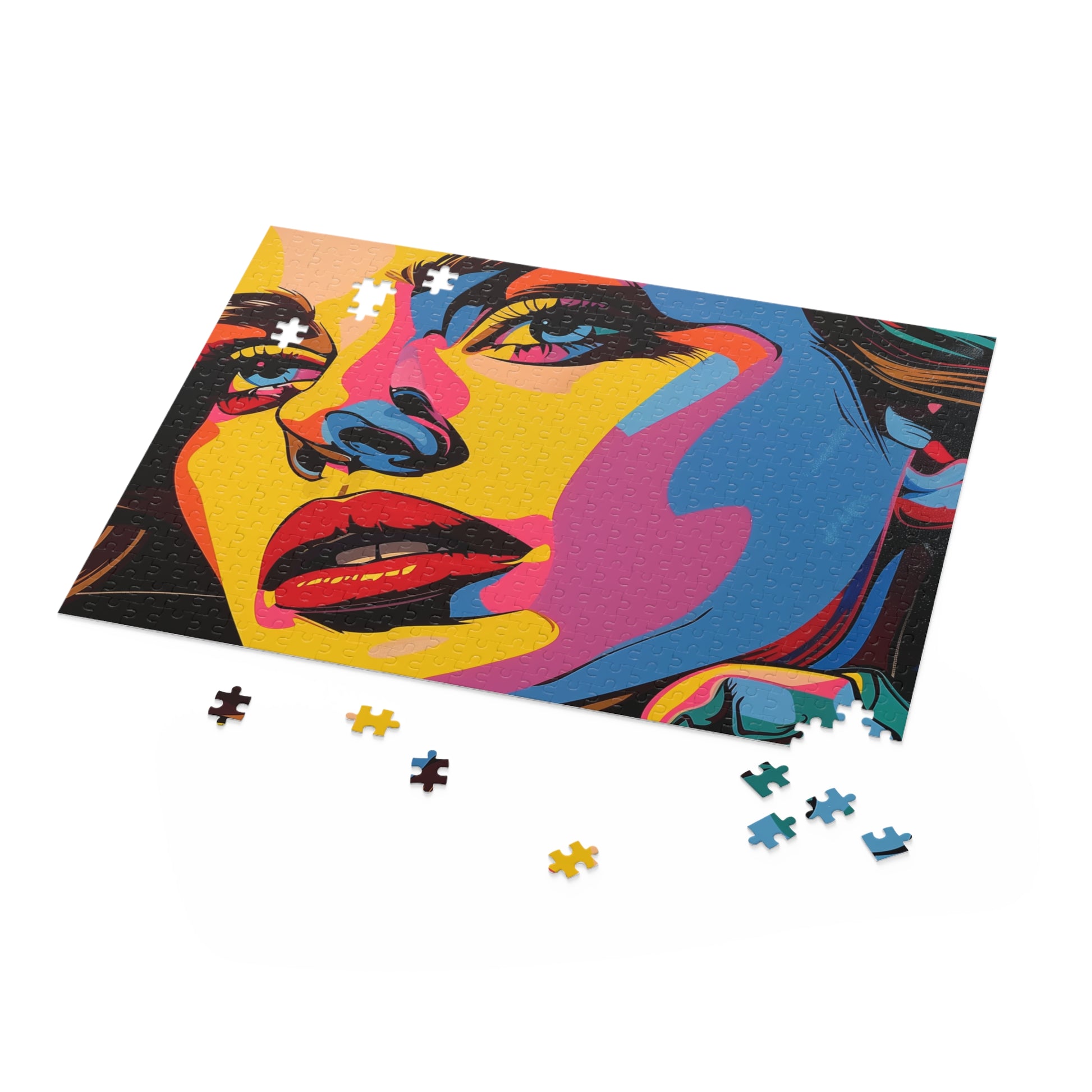 Colorful Pop Art Portrait Jigsaw Puzzle for Art Enthusiasts - Perfect Gift for Creativity Lovers