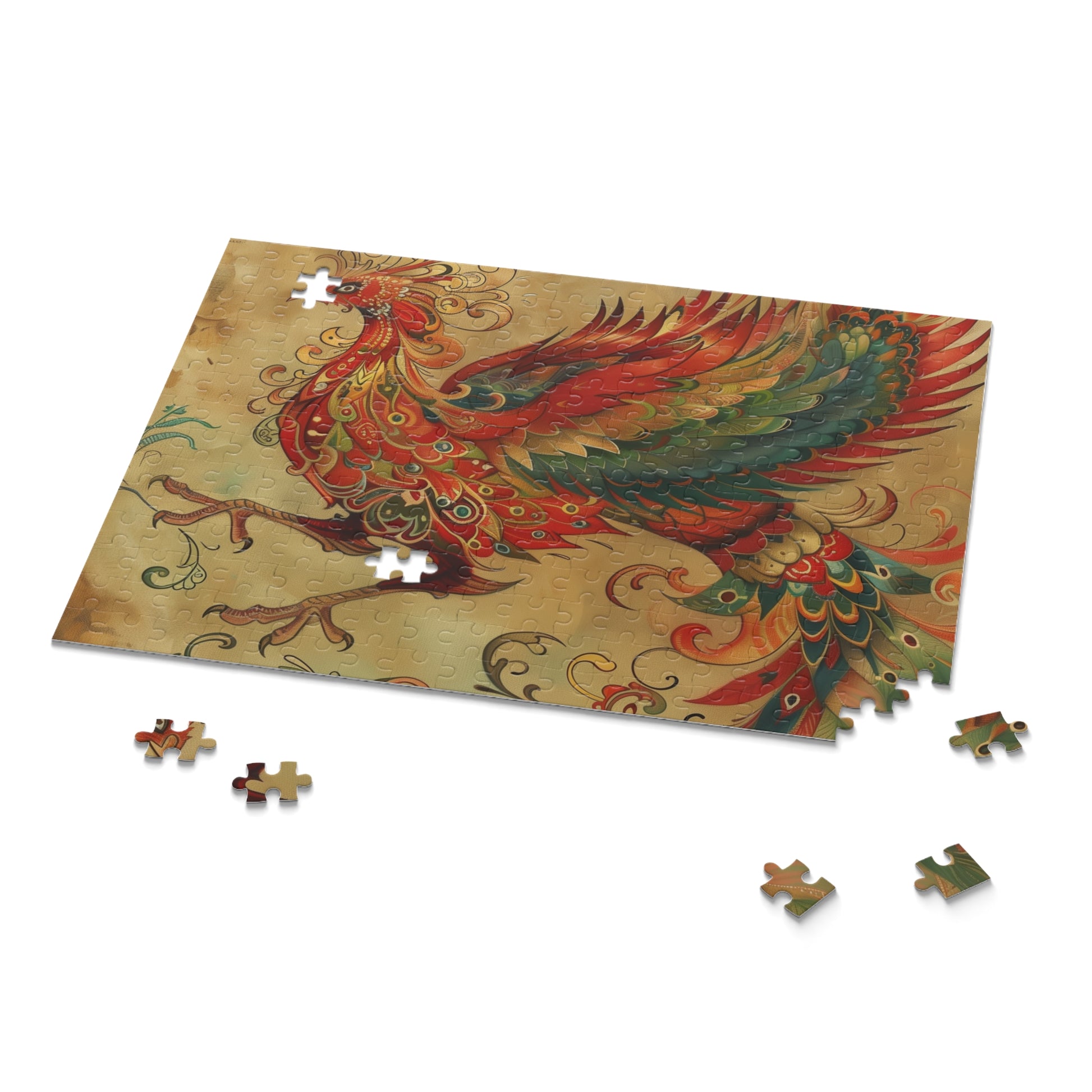 "Phoenix Mythical Jigsaw Puzzle - Stunning, vibrant colors and intricate details in captivating piece"