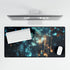 Mystical Wind Chimes Glowing in Night — XL & XXL Desk Mat — Product Detail View 5