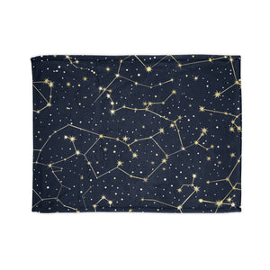Starry Night Constellation Throw Blanket vertical pattern view