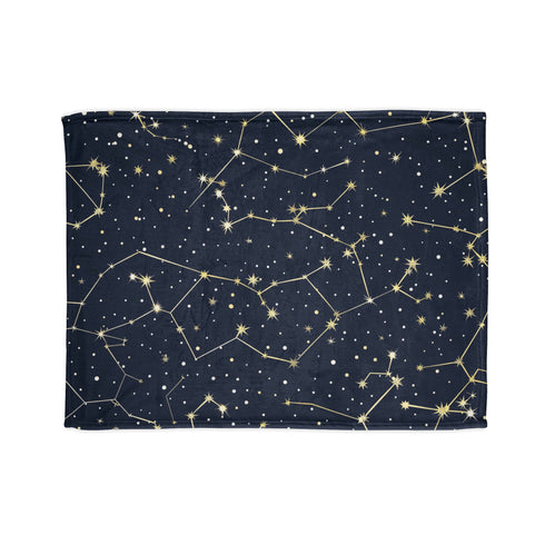 Starry Night Constellation Throw Blanket vertical pattern view