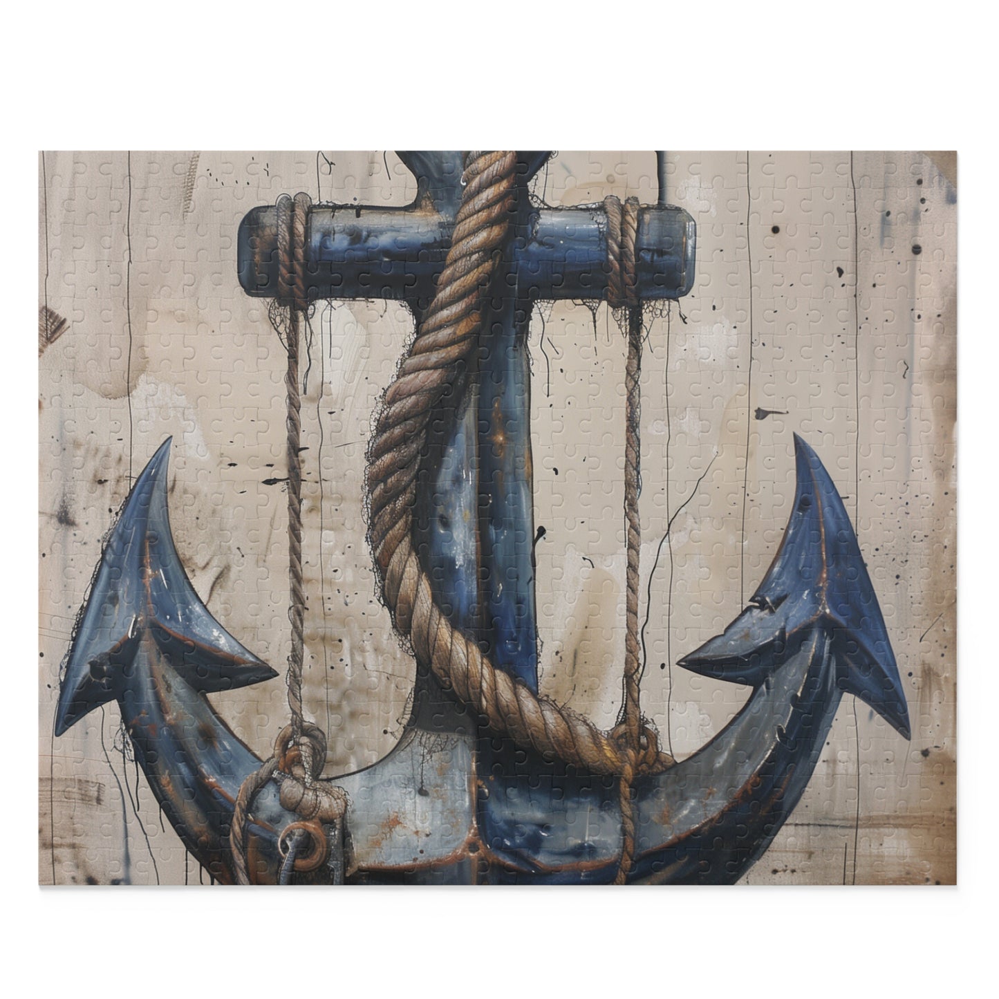 "Anchor and Rope Jigsaw Puzzle for Ocean Lovers - Seafaring Adventure Challenge"