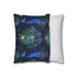 Emerald Peacock Feathers Luxe Seamless Square Cushion Cover - View 4 | Prints With Passion