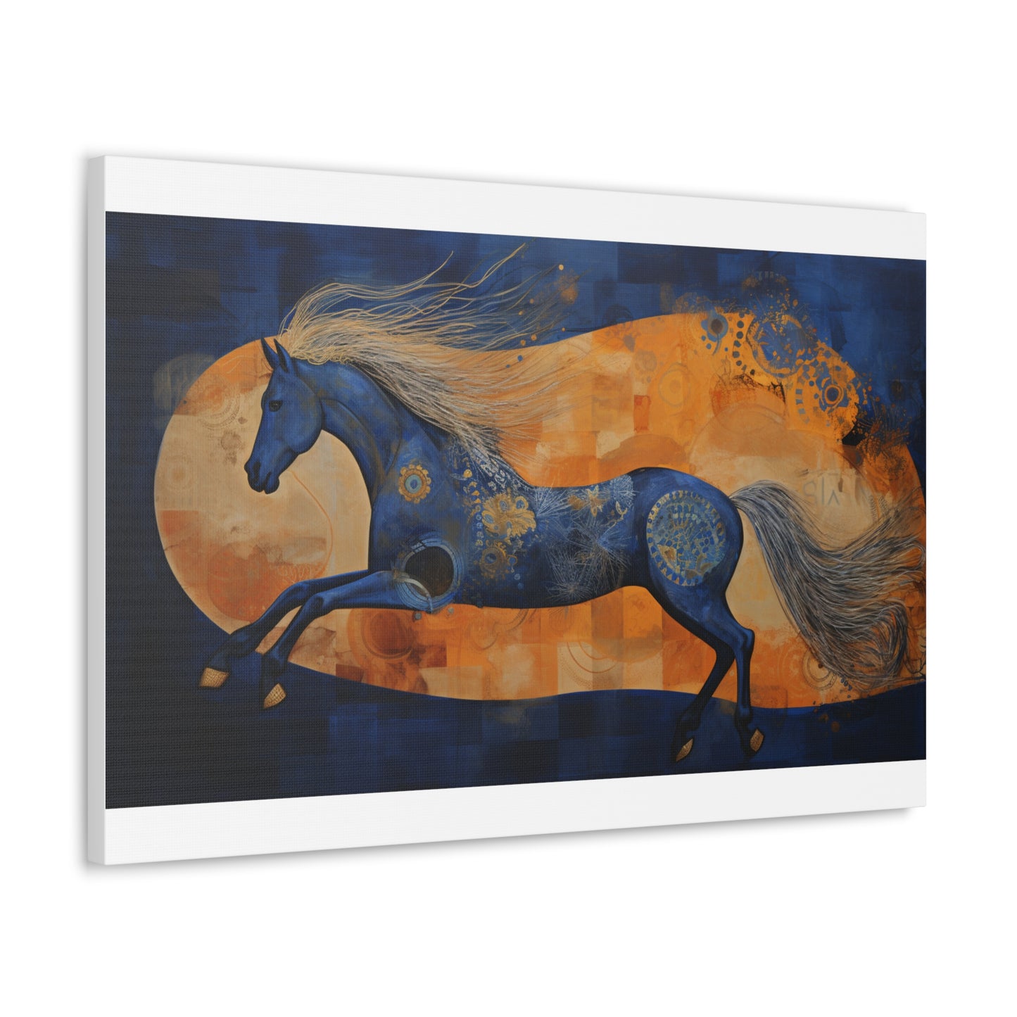 Wild Stallion Abstract Canvas Print