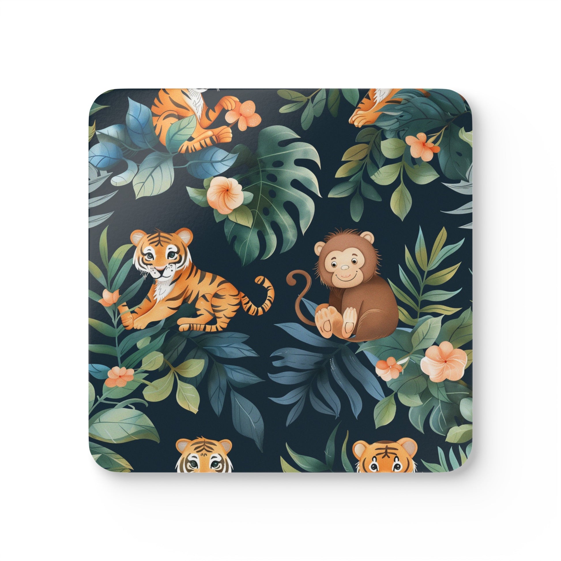 Tiger Jungle Coaster Set | Home Decor | Accessories, Coasters, Desk, Kitchen, Kitchen Accessories, Sublimation, Summer Picks | Prints with Passion