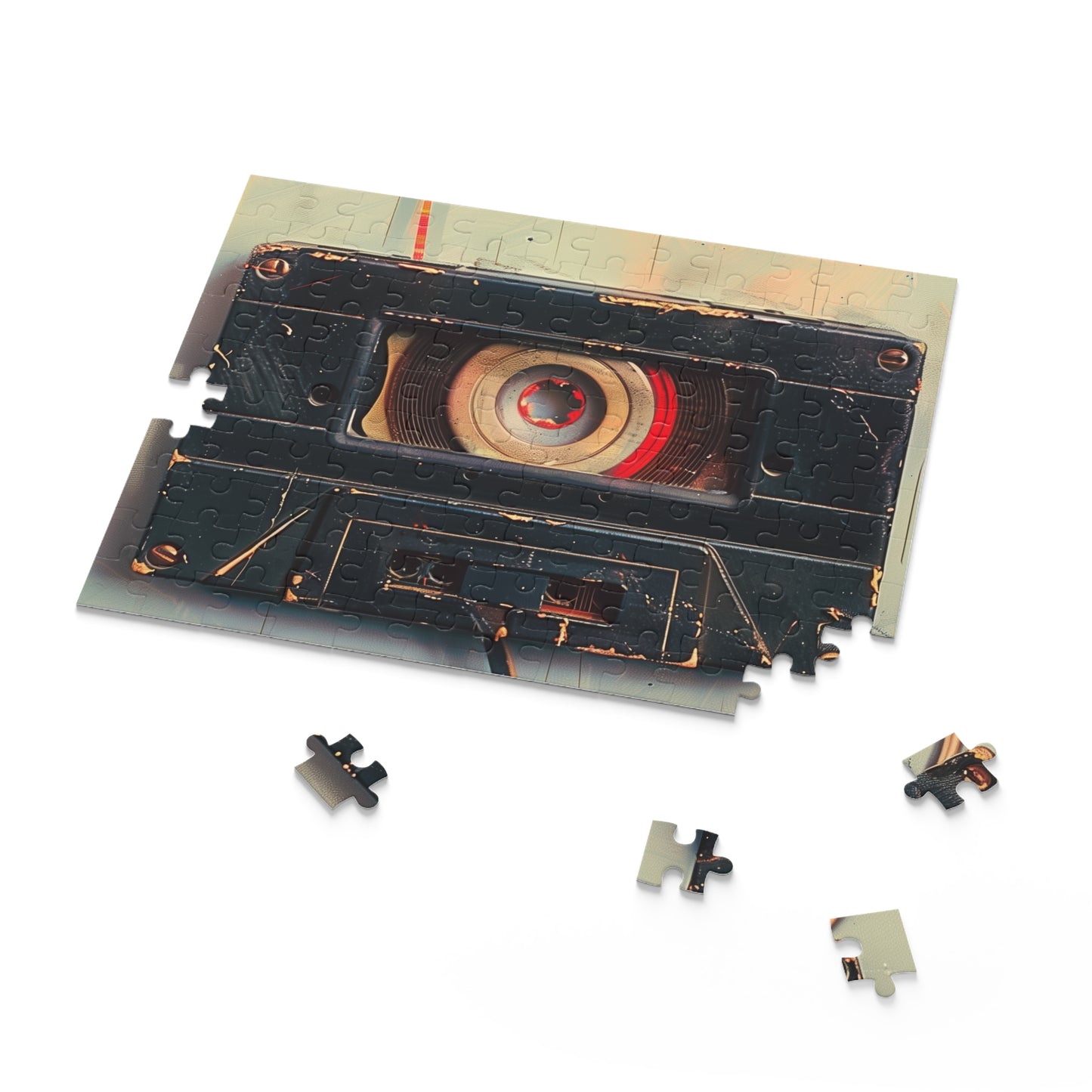 Vintage Cassette Tape Jigsaw Puzzle - colorful and intricate design for music lovers and puzzle enthusiasts, nostalgic challenge