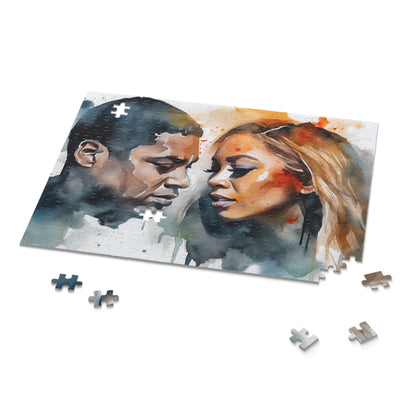 JayZ Beyoncé Watercolor Puzzle