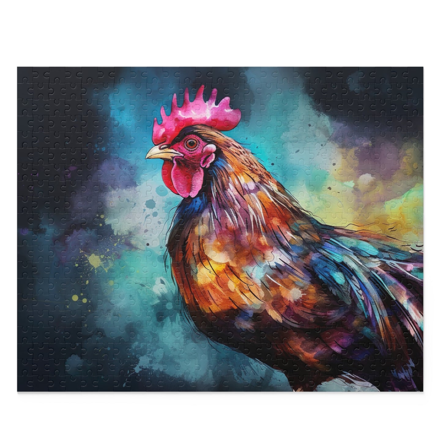 Colorful Rooster Chicken Jigsaw Puzzle for Animal Lovers and Puzzle Enthusiasts - Hours of Entertainment and Relaxation