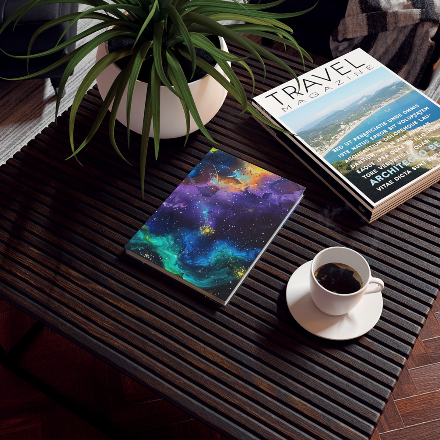 Cosmic Vibrations: A Neon Galaxy Journal | Journals | Back to School, Desk, Hardcover, Home & Living, Journals, Journals & Notebooks, Paper | Prints with Passion