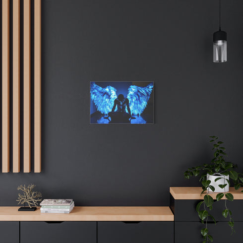 Fallen Angel with Glowing Wings — Canvas Wall Art — Product Detail View 5