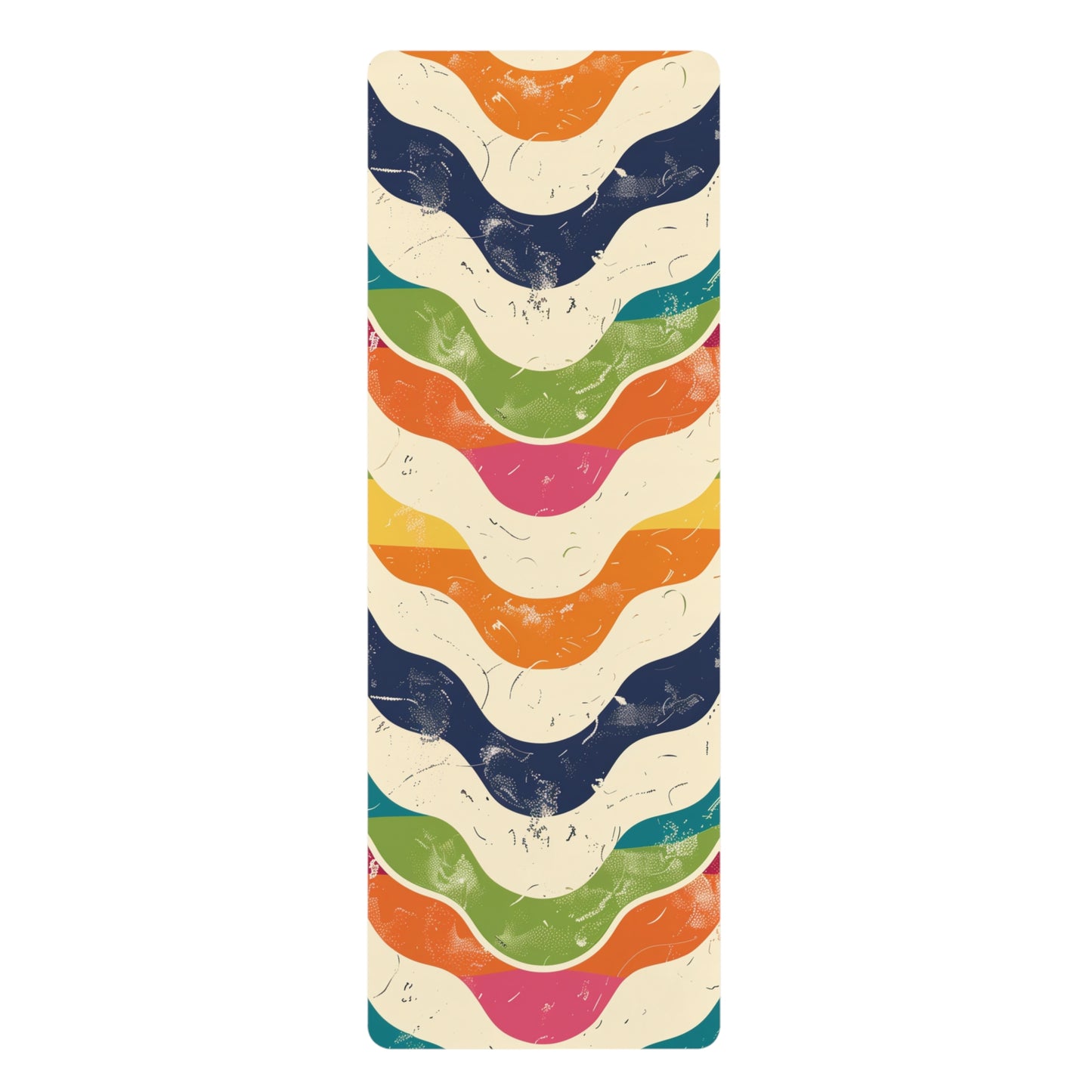 Retro Waves Yoga Mat: Vibrant, Seamless, Stylish