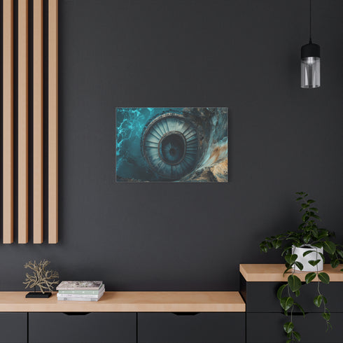 Spiral Staircase into Deep Ocean Trench — Canvas Wall Art — Product Detail View 8