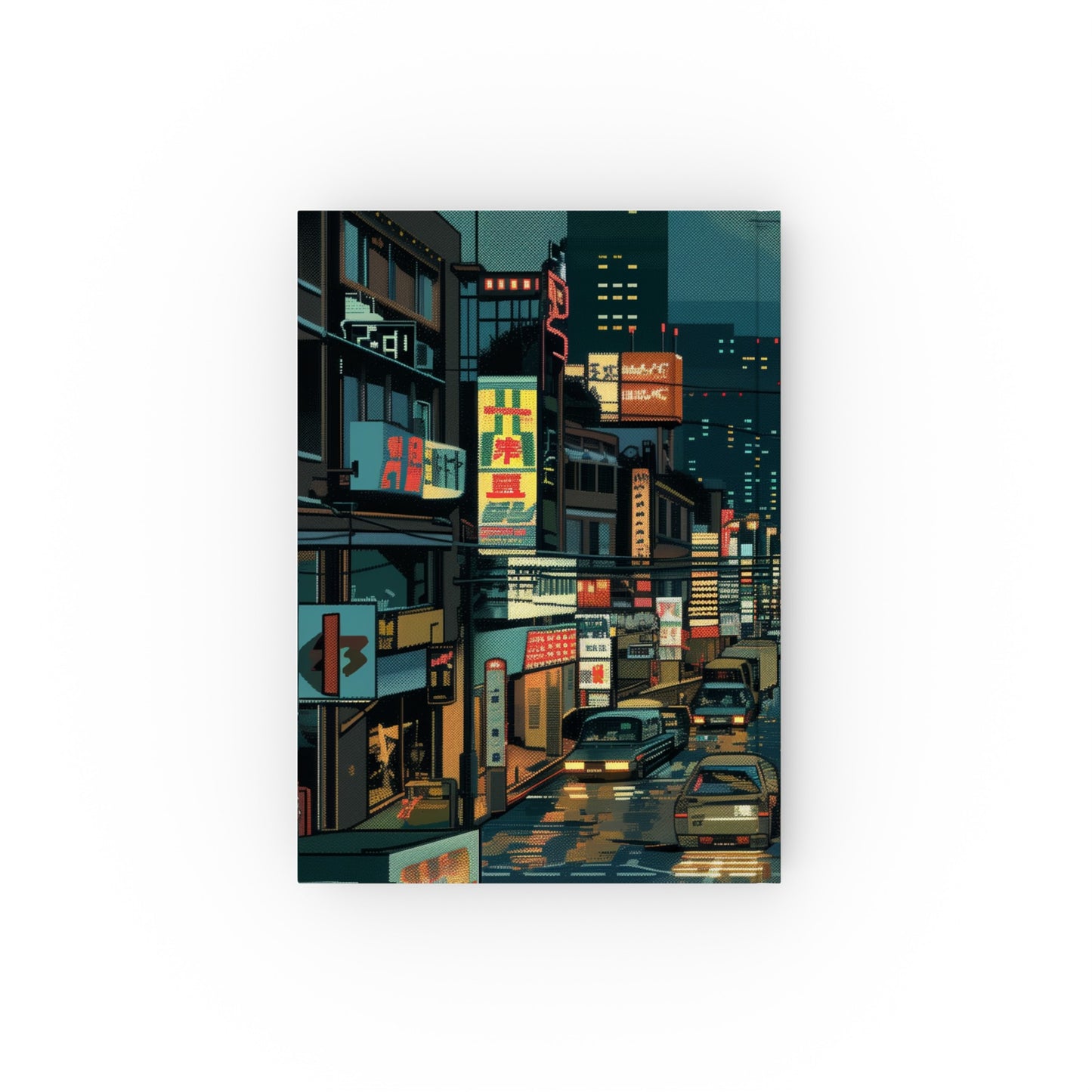 "Pixelated Odyssey Journal - Nostalgic 8-bit notebook for jotting down high scores and thoughts"