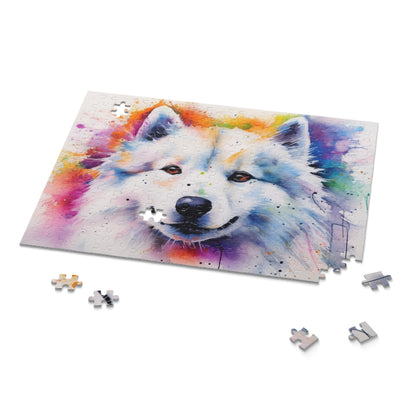 Adorable Samoyed Puzzle Fun