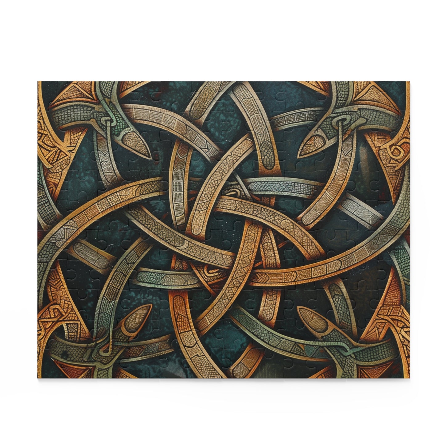 Intricately designed Celtic knot jigsaw puzzle for hours of entertainment and relaxation