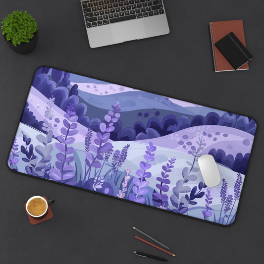 Seamless Lavender Fields Desk Mat | Desk Mat | Accessories, Back-to-School, Desk, Fall Bestsellers, Home & Living, Mouse pad, Mouse Pads, Mousepad, Seasonal Picks, Stationery, TikTok | Prints with Passion