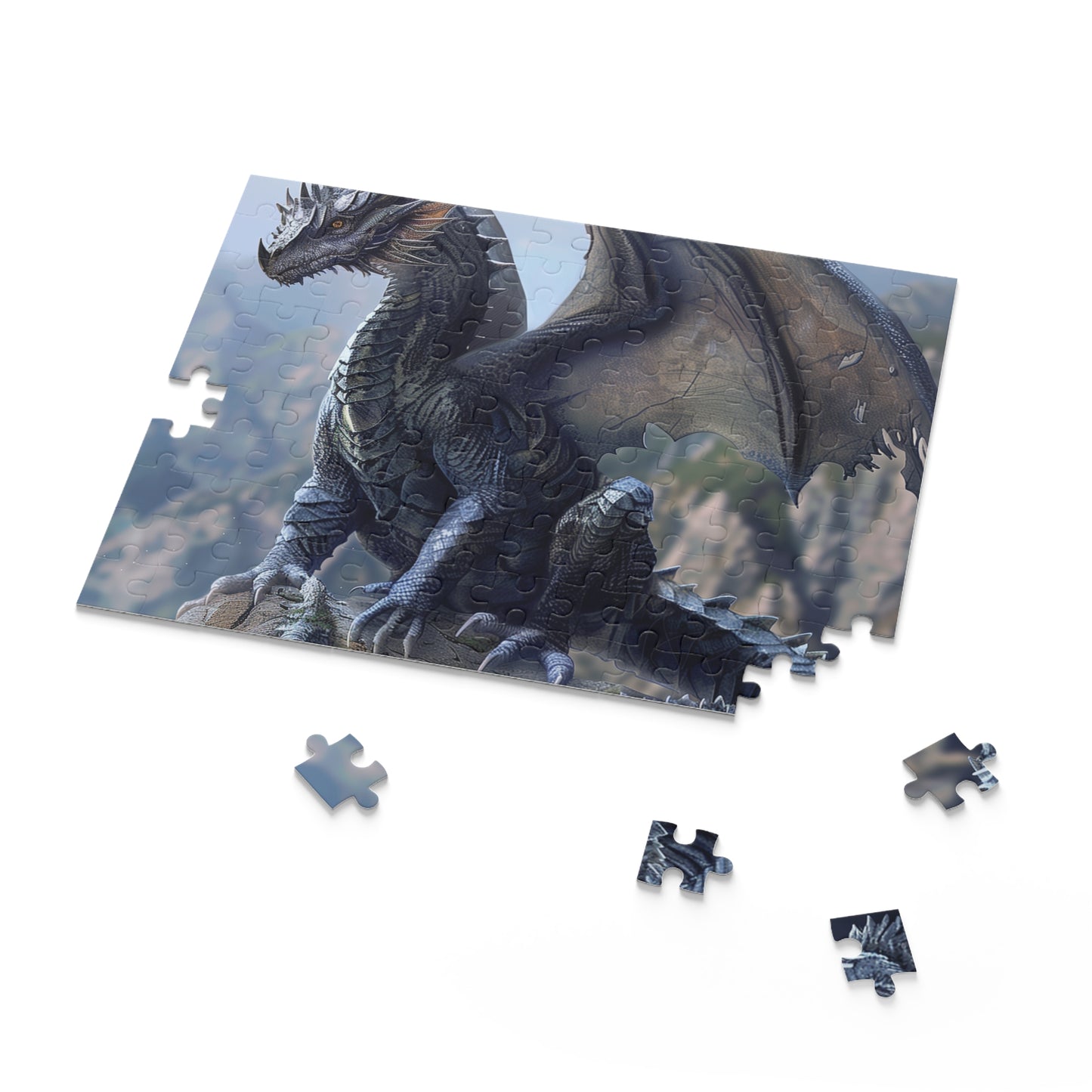 "Explore Dragon Fantasy Puzzle Fun: 500-piece jigsaw with stunning artwork for fantasy lovers"