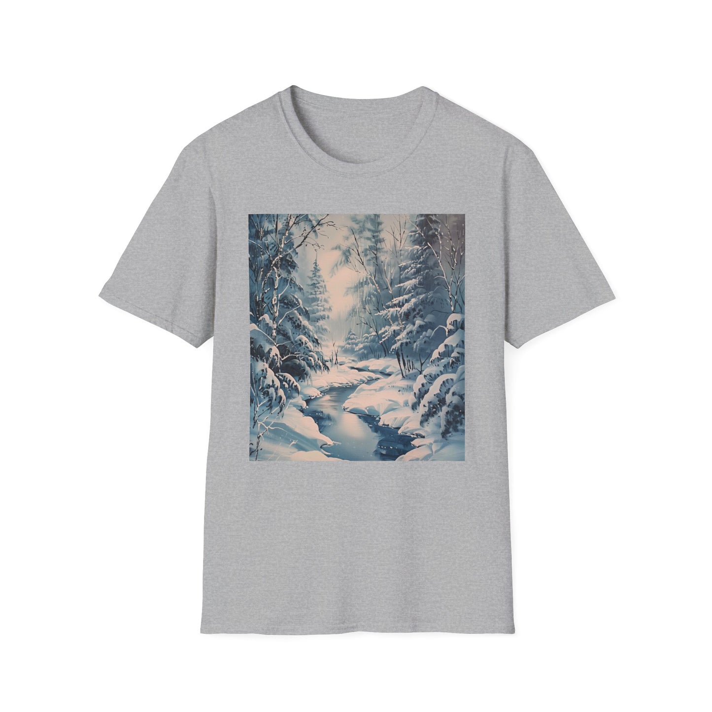 Winter's Embrace: Wonderland Painting T-shirt Snowy Wonderland T-Shirt