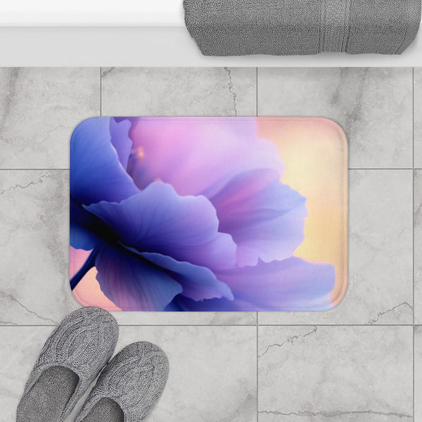 A Breathtaking Alien Landscape 5 on a Distant Planet Fe — Memory Foam Bath Mat — Modern Bathroom Floor Lifestyle View