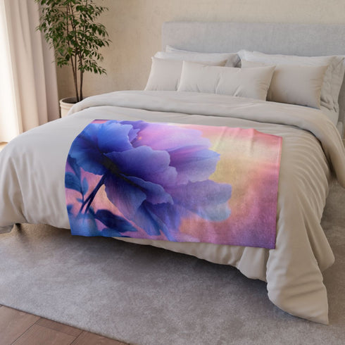 A Breathtaking Alien Landscape 5 on a Distant Planet Fe — 50×60 Plush Throw Blanket — Draped Over Sofa & Bed Lifestyle View