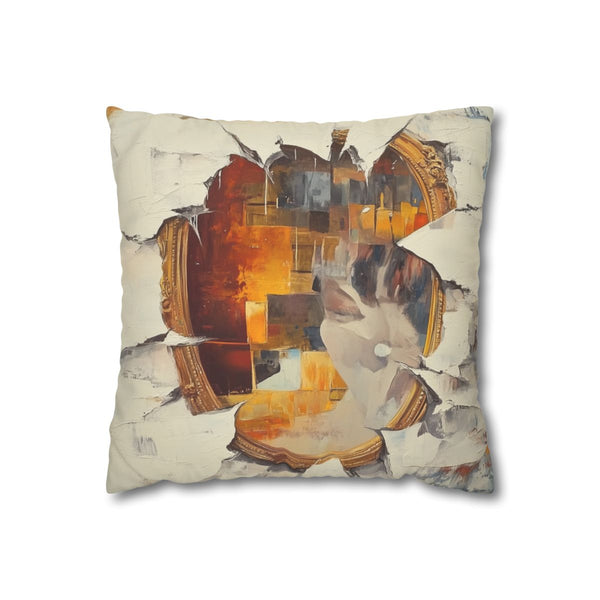 A Broken Mirror Reflecting Fragmented Images Symbol — Double-Sided Cushion Cover — Front Double-Sided Cushion View
