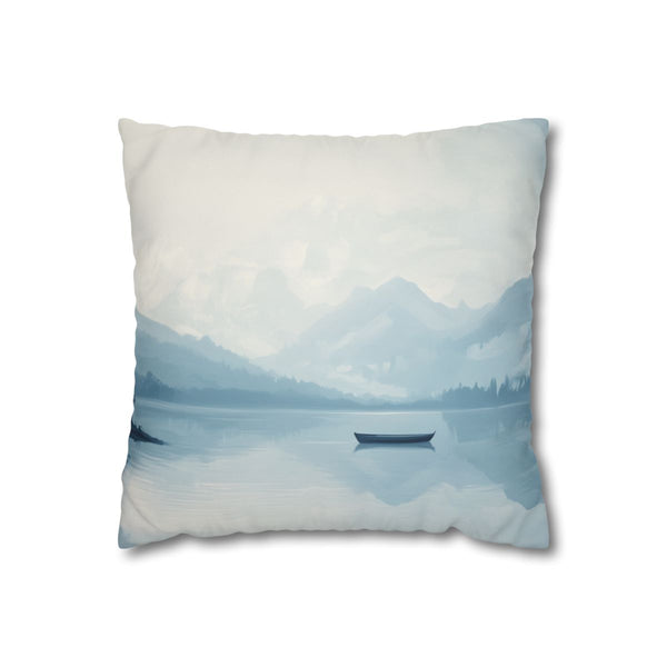 A Calm Serene Scene of Nature Inviting Relaxation P — 40×40 Cushion Cover — Front 40×40 cm Square Cushion View