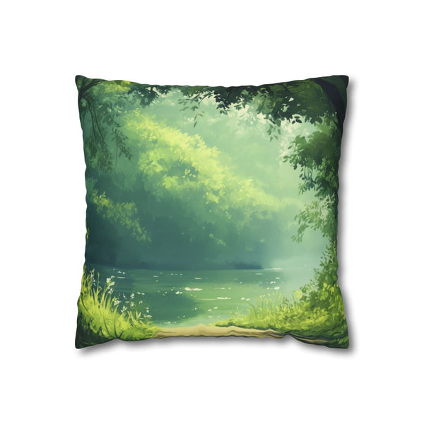 A Calm Serene Scene of Nature Inviting Relaxation P (Edition II) — Double-Sided Cushion Cover — Front Double-Sided Cushion View
