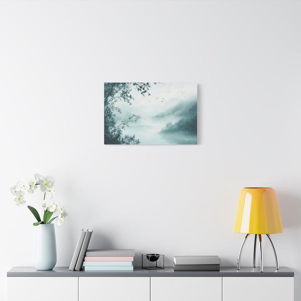 A Calm Serene Scene of Nature Inviting Relaxation P (Edition II) — 24×16 Canvas Wall Art — Living Room Wall Lifestyle View