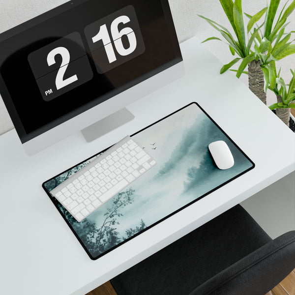 A Calm Serene Scene of Nature Inviting Relaxation P (Edition II) — XXL Gaming Desk Mat — Gaming & Workspace Desk Setup View