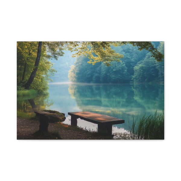 A Calm Serene Scene of Nature Inviting Relaxation P (Edition III) — 24×16 Canvas Wall Art — Front Gallery-Wrapped Canvas View