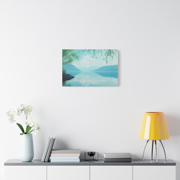 A Calm Serene Scene of Nature Inviting Relaxation P (Edition IX) — 24×16 Canvas Wall Art — Living Room Wall Lifestyle View