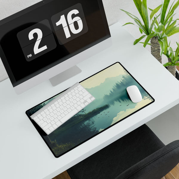 A Calm Serene Scene of Nature Inviting Relaxation P (Edition VI) — XXL Gaming Desk Mat — Gaming & Workspace Desk Setup View