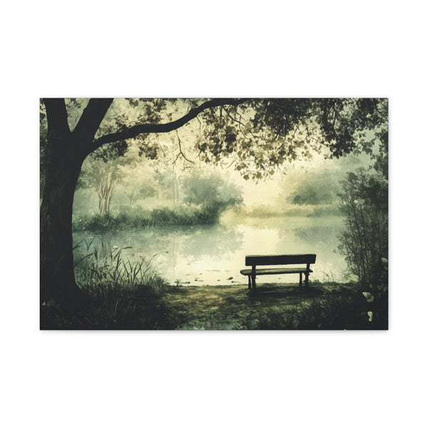 A Calm Serene Scene of Nature Inviting Relaxation P (Edition VII) — 24×16 Canvas Wall Art — Front Gallery-Wrapped Canvas View