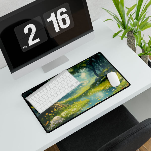 A Calm Serene Scene of Nature Inviting Relaxation P (Edition XI) — XXL Gaming Desk Mat — Gaming & Workspace Desk Setup View