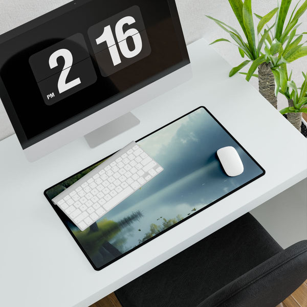 A Calm Serene Scene of Nature Inviting Relaxation P (Edition XIV) — XXL Gaming Desk Mat — Gaming & Workspace Desk Setup View