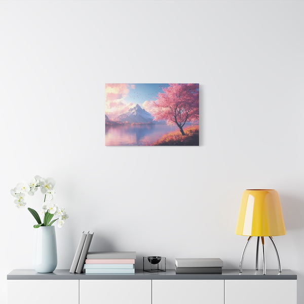 A Calm Serene Scene of Nature Inviting Relaxation P (Edition XIX) — 24×16 Canvas Wall Art — Living Room Wall Lifestyle View