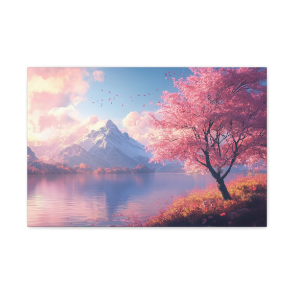 A Calm Serene Scene of Nature Inviting Relaxation P (Edition XIX) — 24×16 Canvas Wall Art — Front Gallery-Wrapped Canvas View