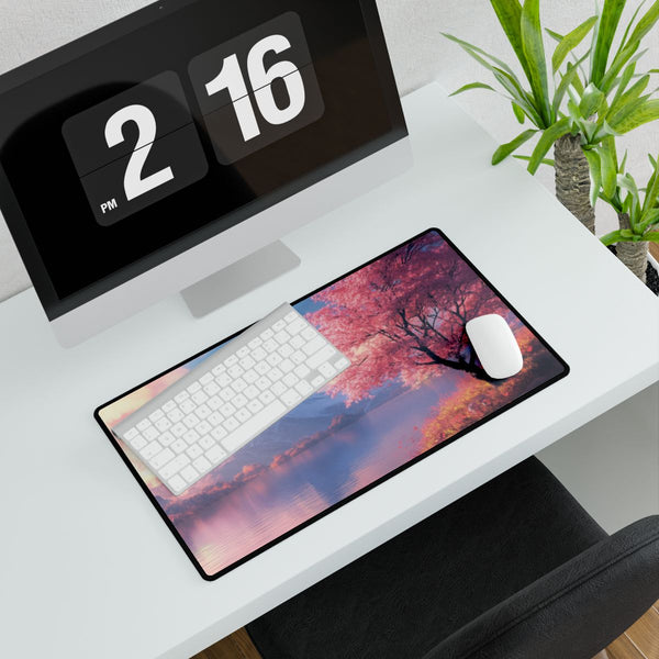 A Calm Serene Scene of Nature Inviting Relaxation P (Edition XIX) — XXL Gaming Desk Mat — Gaming & Workspace Desk Setup View