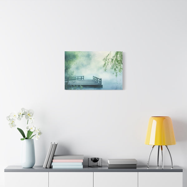 A Calm Serene Scene of Nature Inviting Relaxation P (Edition XV) — 24×16 Canvas Wall Art — Living Room Wall Lifestyle View