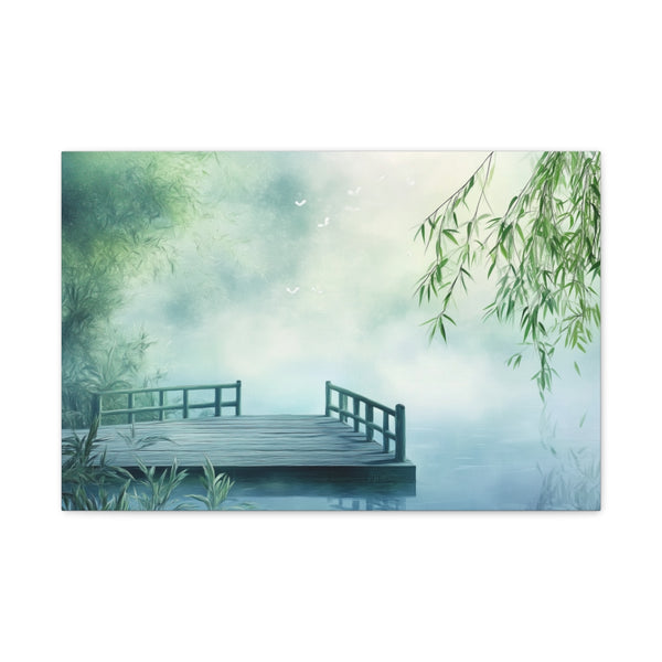 A Calm Serene Scene of Nature Inviting Relaxation P (Edition XV) — 24×16 Canvas Wall Art — Front Gallery-Wrapped Canvas View