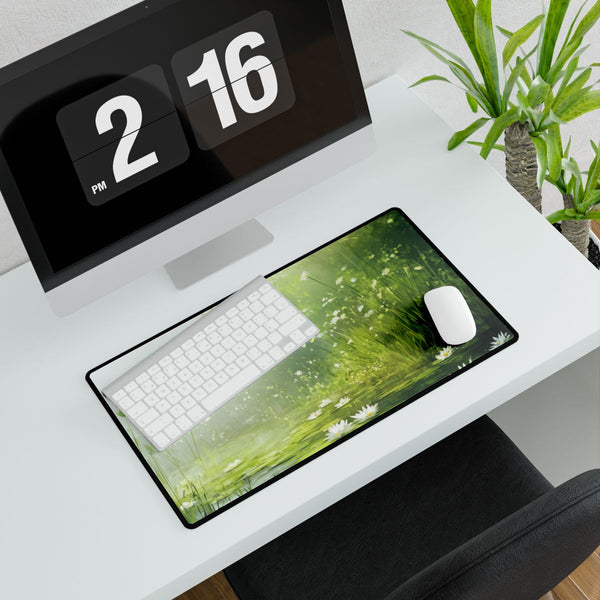A Calm Serene Scene of Nature Inviting Relaxation P (Edition XVI) — XXL Gaming Desk Mat — Gaming & Workspace Desk Setup View