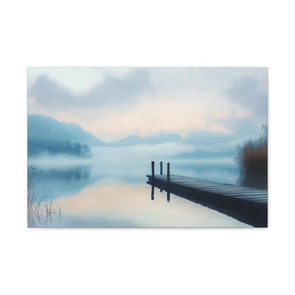 A Calm Serene Scene of Nature Inviting Relaxation P — 24×16 Canvas Wall Art — Front Gallery-Wrapped Canvas View