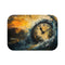 Surreal Melting Clock & Fleeting Time — 61×43 Memory Foam Bath Mat — Top-Down Velvet Microfibre Artwork View